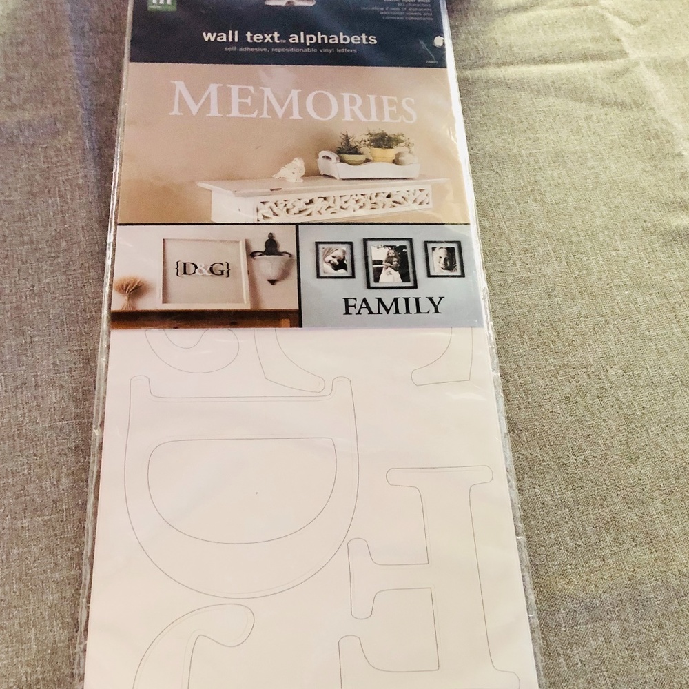 NWT Wall Text Alphabets self-adhesive letters